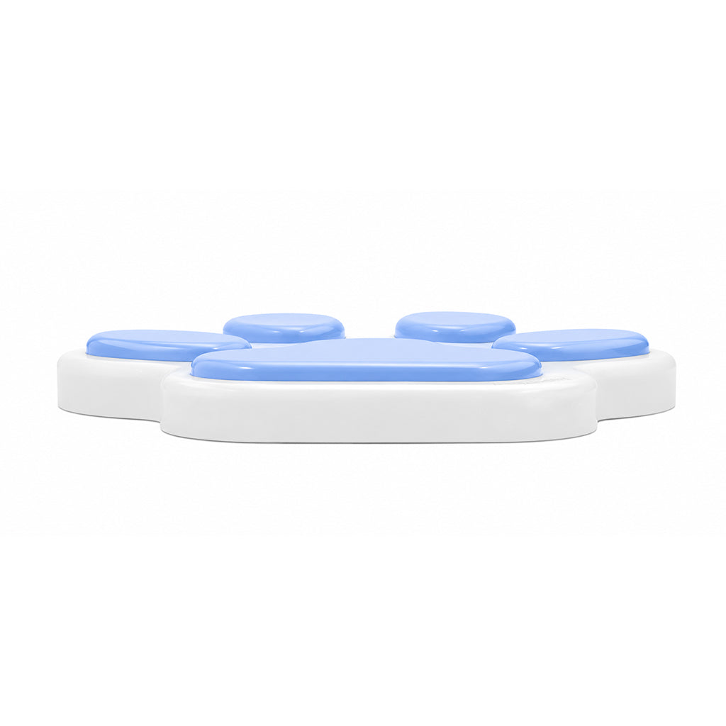 Paw-Shaped Squishy Sensory Toy - Blue & White