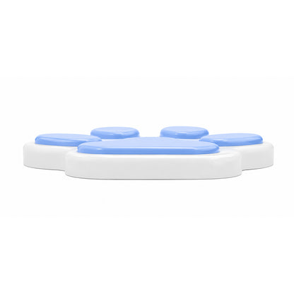 Paw-Shaped Squishy Sensory Toy - Blue & White