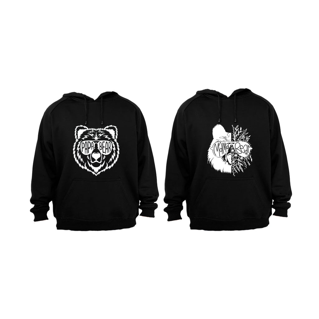 Papa & Mama Bear - Sunglasses - Couples Hoodies (1 Set)