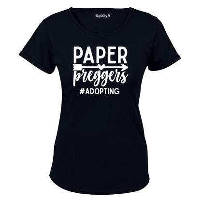 Paper Preggers - Adopting - Ladies - T-Shirt
