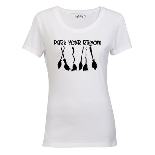Park Your Broom - Halloween - Ladies - T-Shirt