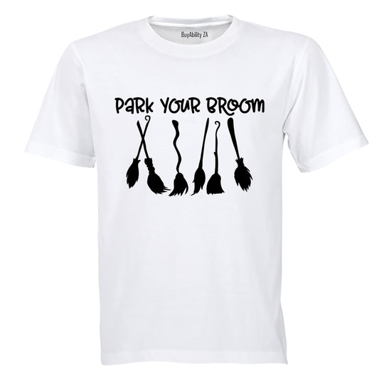 Park Your Broom - Halloween - Adults - T-Shirt