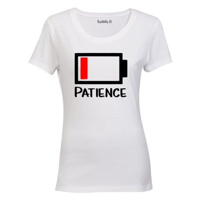 Patience - Battery Levels - Ladies - T-Shirt - BuyAbility
