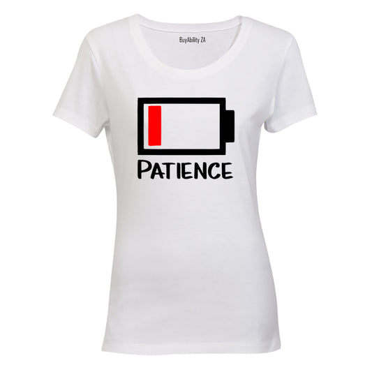 Patience - Battery Levels - Ladies - T-Shirt - BuyAbility