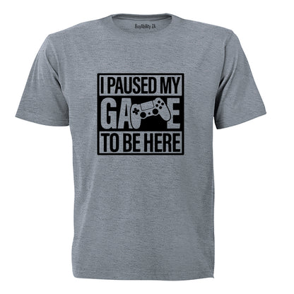 Paused my Game - Square - Adults - T-Shirt