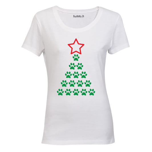 Paw Tree - Christmas - Ladies - T-Shirt