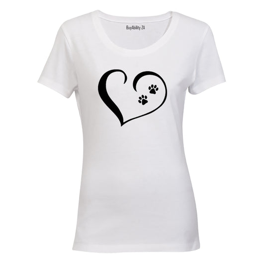 Paw Prints on my Heart! - Ladies - T-Shirt