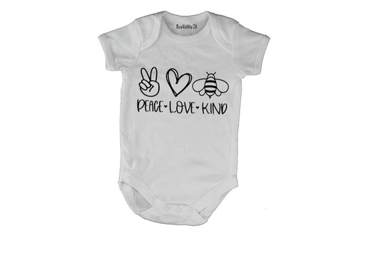 Peace. Love. Bee Kind - Baby Grow - BuyAbility South Africa