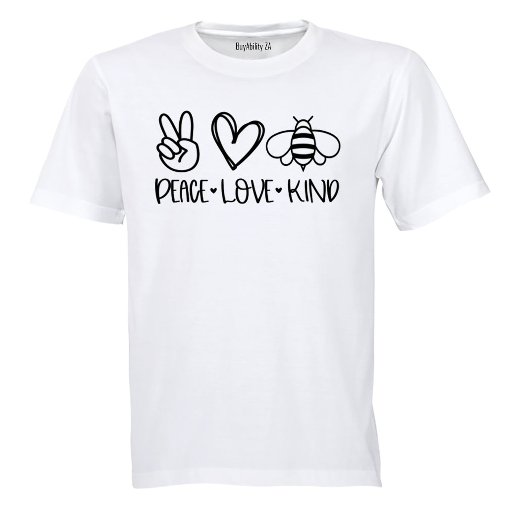 Peace. Love. Bee Kind - Kids T-Shirt - BuyAbility South Africa