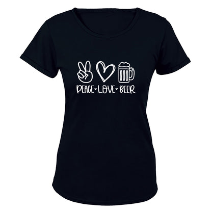 Peace. Love. BEER - Ladies - T-Shirt - BuyAbility South Africa
