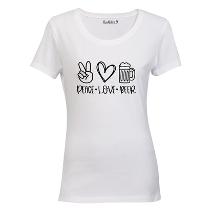 Peace. Love. BEER - Ladies - T-Shirt