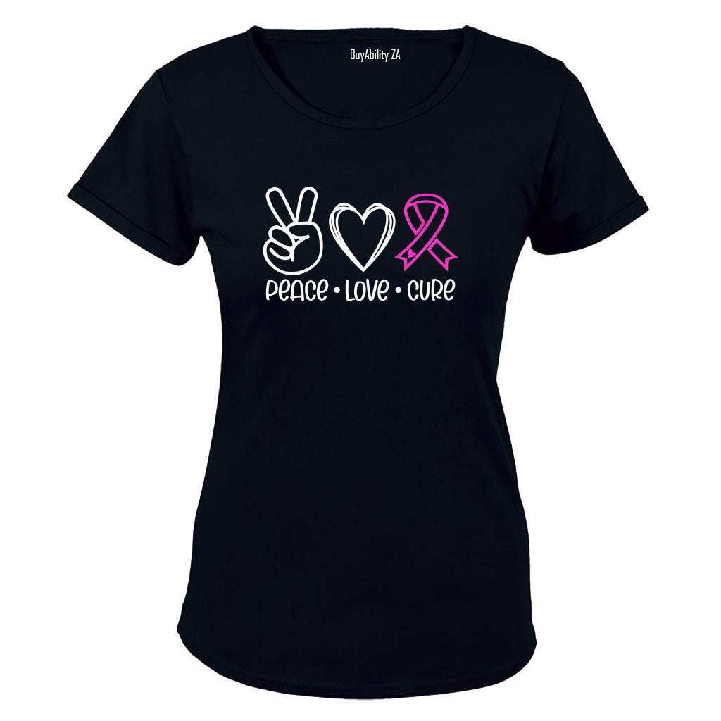 Peace. Love. Cancer Cure - Ladies - T-Shirt
