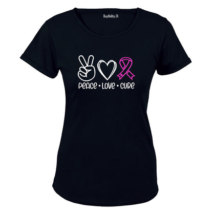 Peace. Love. Cancer Cure - Ladies - T-Shirt