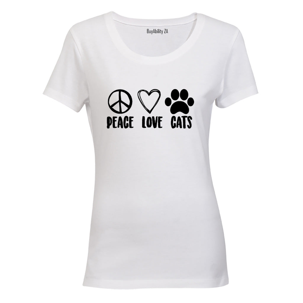 Peace. Love. Cats - Ladies - T-Shirt