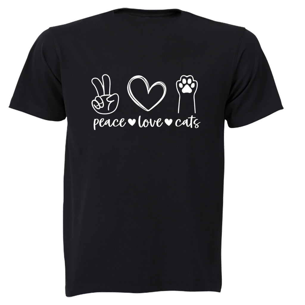 Peace. Love. Cats Paw - Kids T-Shirt - BuyAbility South Africa