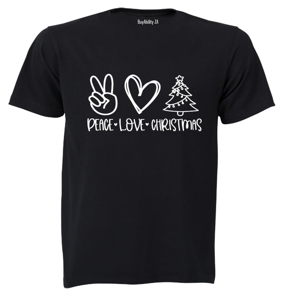 Peace. Love. Christmas - Kids T-Shirt