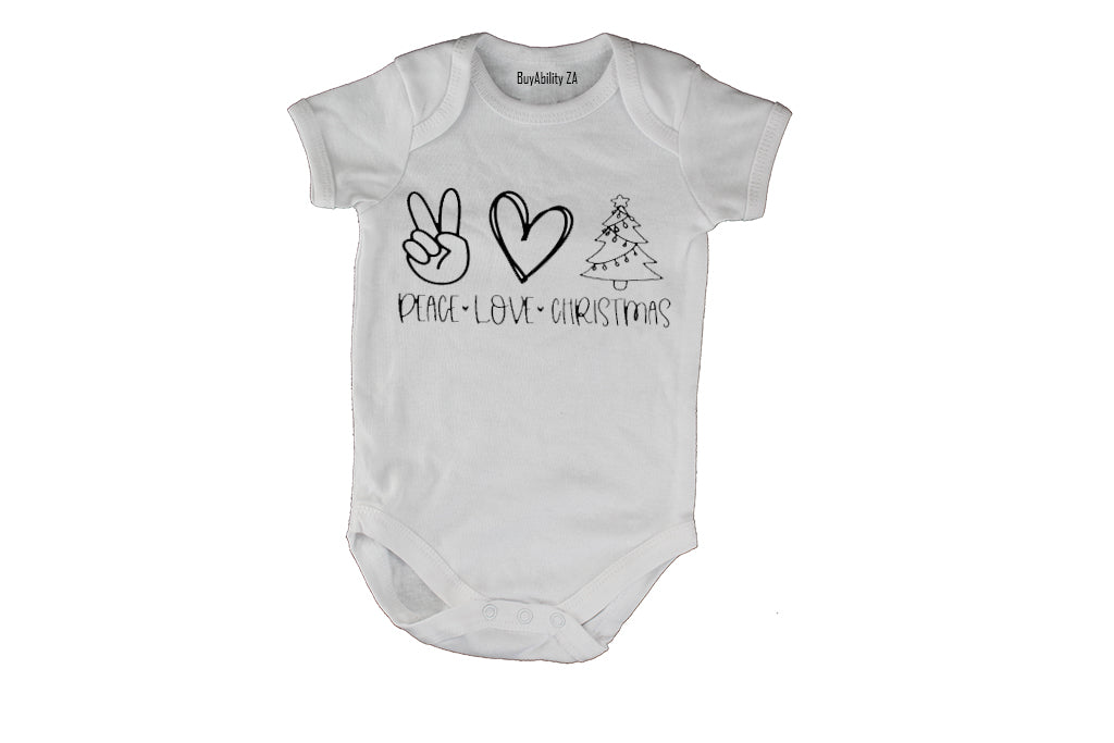 Peace. Love. Christmas - Baby Grow