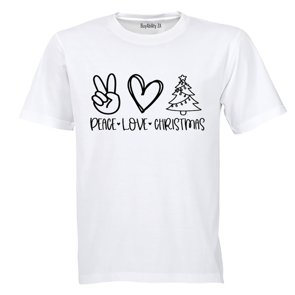 Peace. Love. Christmas - Kids T-Shirt
