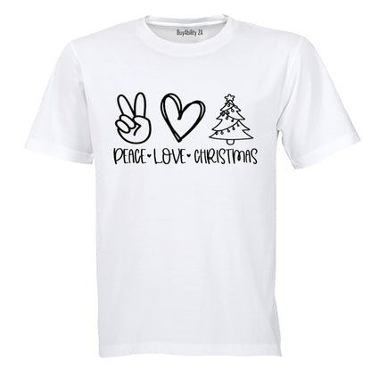 Peace. Love. Christmas - Kids T-Shirt