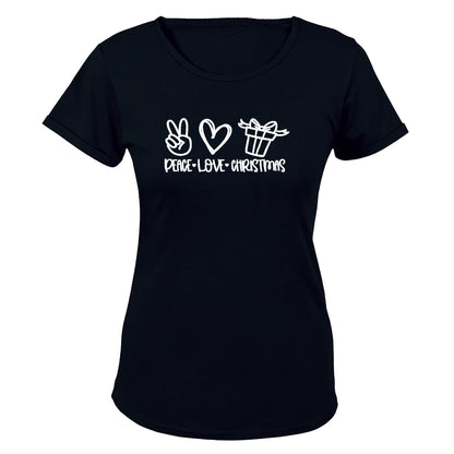 Peace. Love. Christmas Present - Ladies - T-Shirt - BuyAbility South Africa