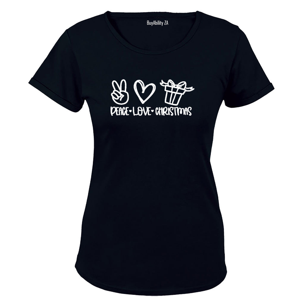 Peace. Love. Christmas Present - Ladies - T-Shirt