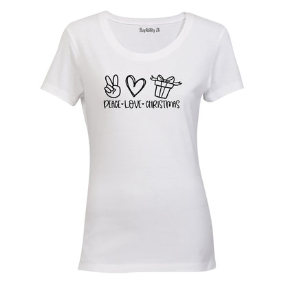 Peace. Love. Christmas Present - Ladies - T-Shirt