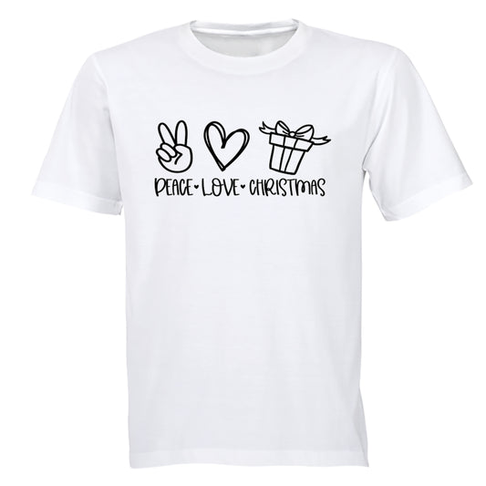 Peace. Love. Christmas Present - Kids T-Shirt - BuyAbility South Africa