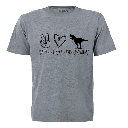 Peace. Love. Dinosaurs - Kids T-Shirt