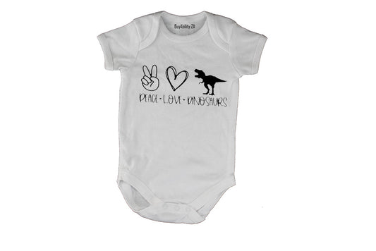 Peace. Love. Dinosaurs - Baby Grow
