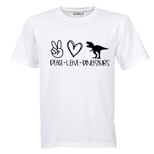 Peace. Love. Dinosaurs - Kids T-Shirt