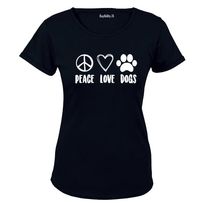 Peace. Love. Dogs - Ladies - T-Shirt