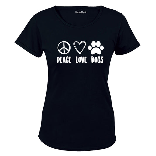 Peace. Love. Dogs - Ladies - T-Shirt