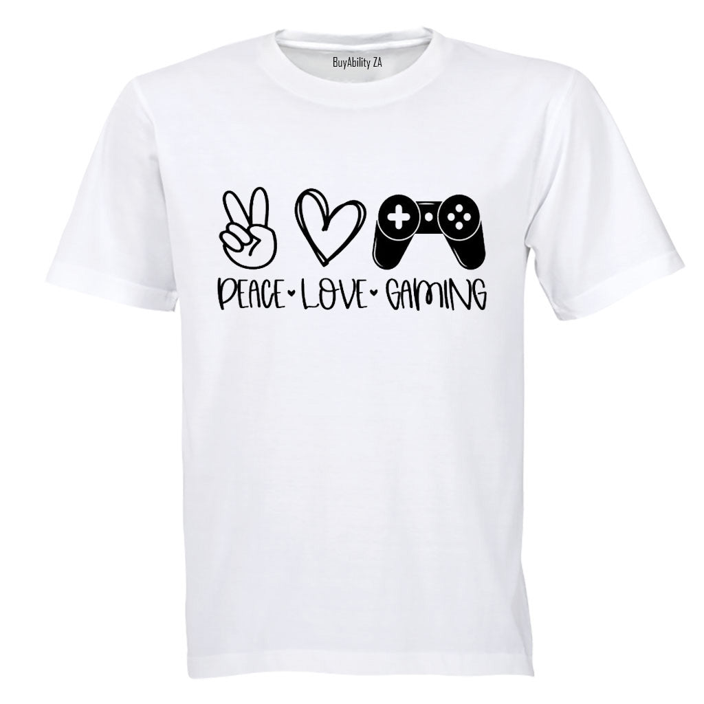 Peace. Love. Gaming - Kids T-Shirt