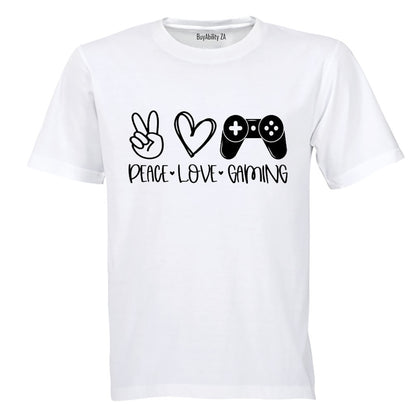 Peace. Love. Gaming - Kids T-Shirt