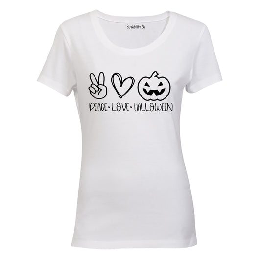 Peace. Love. Halloween - Ladies - T-Shirt