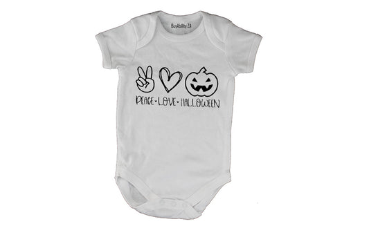 Peace. Love. Halloween - Baby Grow