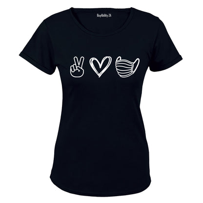 Peace. Love. Mask - Ladies - T-Shirt
