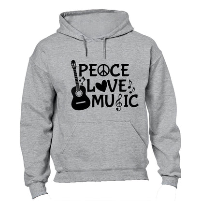 Peace. Love. Music - Hoodie - BuyAbility South Africa