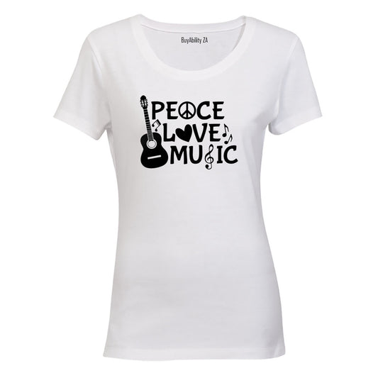 Peace. Love. Music - Ladies - T-Shirt