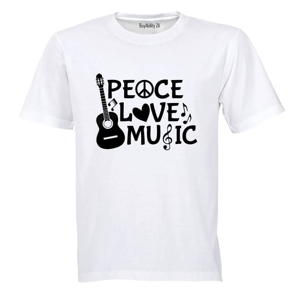 Peace. Love. Music - Adults - T-Shirt