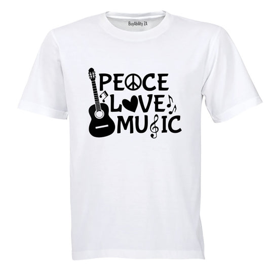 Peace. Love. Music - Adults - T-Shirt