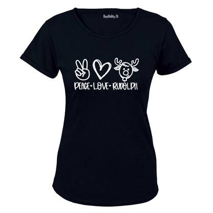 Peace. Love. Rudolph - Christmas - Ladies - T-Shirt