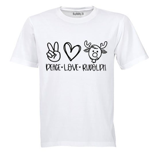 Peace. Love. Rudolph - Christmas - Kids T-Shirt