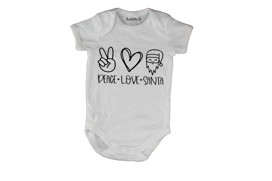 Peace. Love. Santa - Christmas - Baby Grow