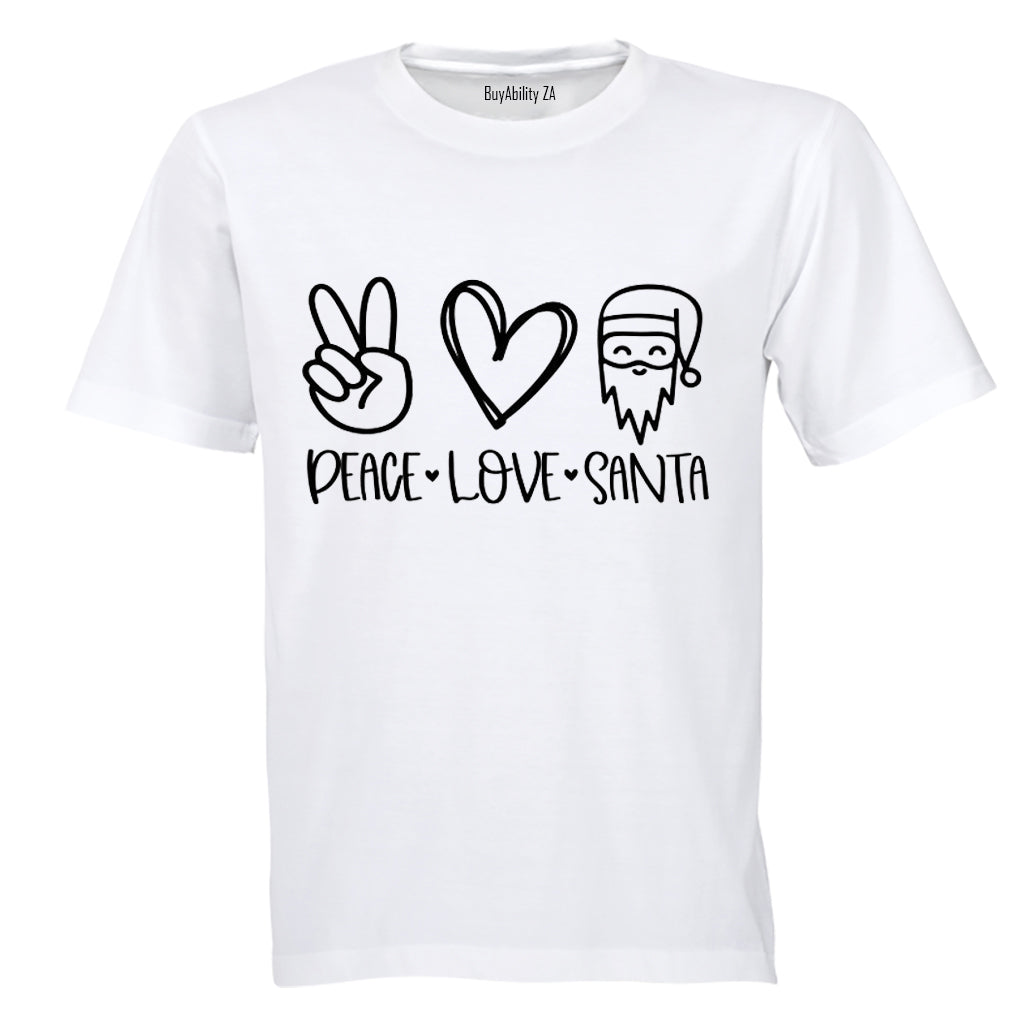 Peace. Love. Santa - Christmas - Kids T-Shirt