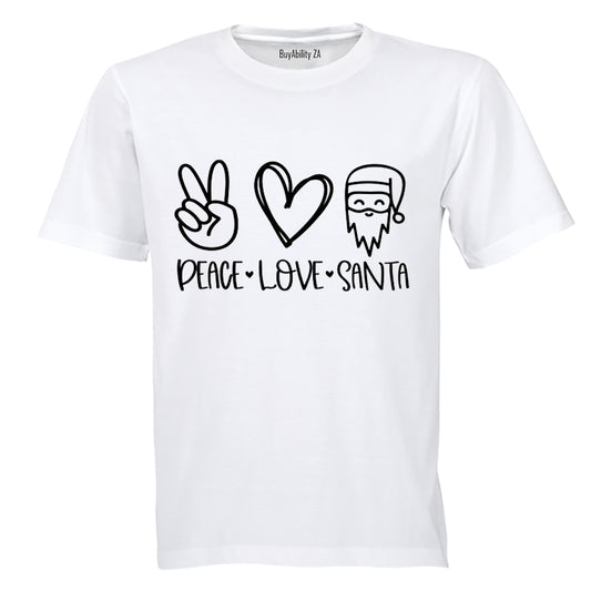 Peace. Love. Santa - Christmas - Kids T-Shirt