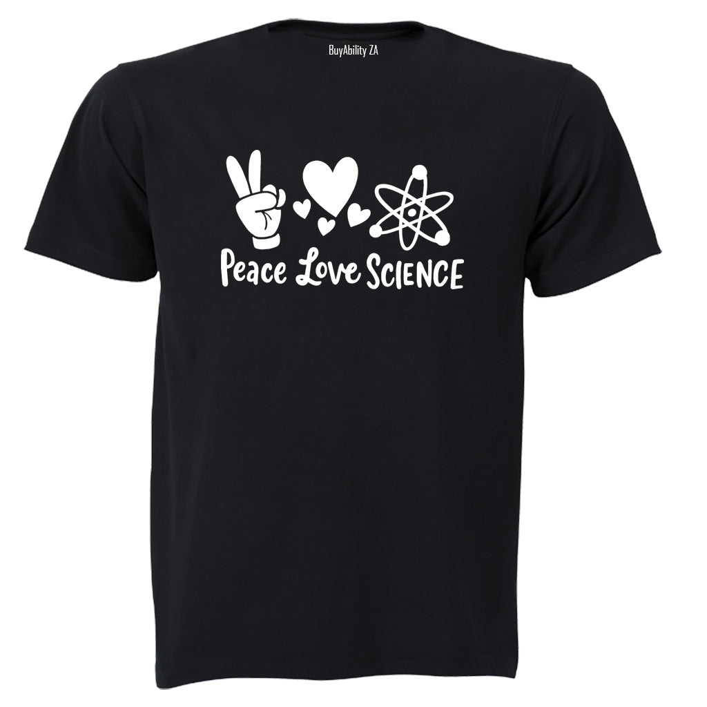 Peace. Love. Science - Kids T-Shirt - BuyAbility South Africa