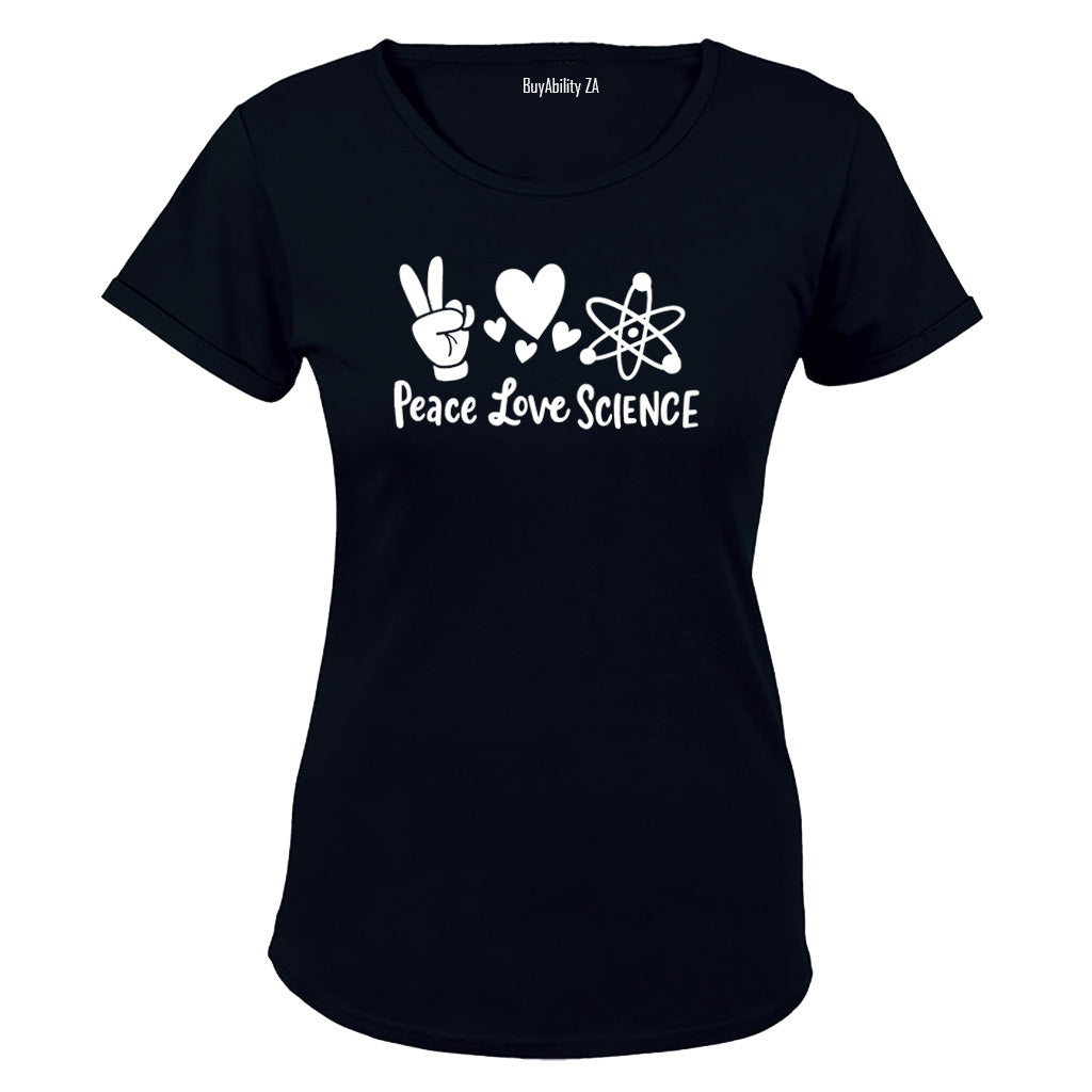 Peace. Love. Science - Ladies - T-Shirt - BuyAbility South Africa