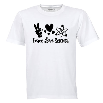 Peace. Love. Science - Kids T-Shirt - BuyAbility South Africa