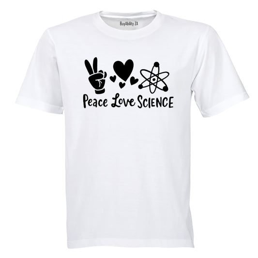 Peace. Love. Science - Kids T-Shirt - BuyAbility South Africa